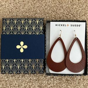 Nickel And Suede Cognac Cut-Outs